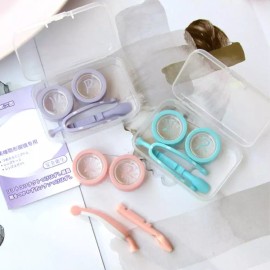 Contact 콘텍트 흡착봉 렌즈통 소프트 렌즈케이스 집게 [2-렌즈흡착봉-핑크] Contact Suction Stick Lens Case Soft Lens Case Tongs [2-Lens Suction Stick-Pink]