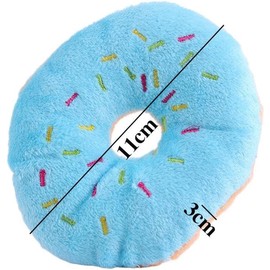 YuanHolumid Cute Donut Shaped Cotton Donut Cotton Squeaky Dog Play Sound Squeaker Puppy Dog,Pet Chew Squeaky Plush,Cute and Fun Design,Interactive Pla,Pet Supplies (Pink)