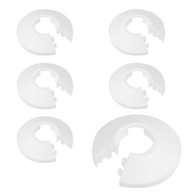 6pcs Water Pipe Covers 15mm Plastic Radiator Pipe Covers Pipe Collar,Radiator Pipe Collars White Pipe Cover Collar Radiator Pipe Covers Sleeves Heating Pipe Covers for 15mm Diameter Pipe Decoration
