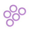 5pcs Baby Soft Silicone Teething Ring Toy Infant Safe Elastic