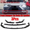 ZTT Front Lip Splitter Gloss Black Painted For Lexus ES300h