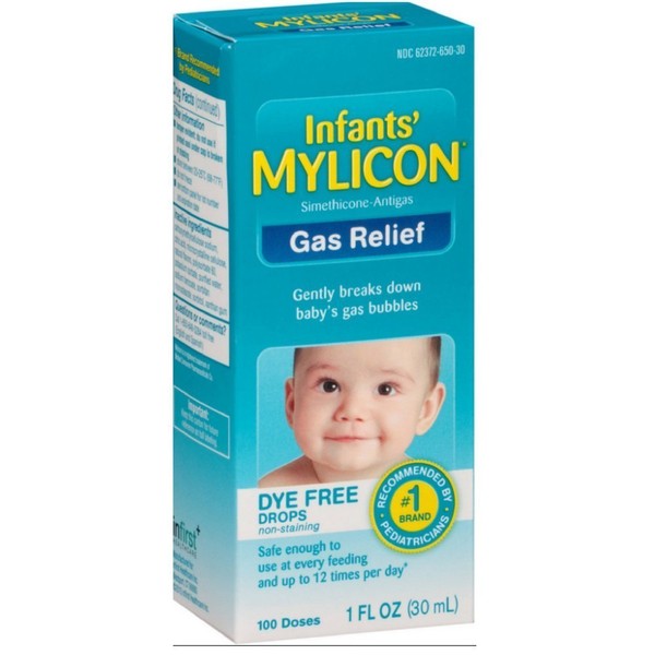 Mylicon Infant Drops Anti-gas Relief Dye Free Formula, 1.0 Fluid Ounce Per Bottle (7 Pack)