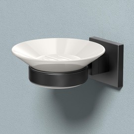 Gatco Elevate Soap Dish Holder, Matte Black