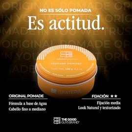 Texture Pomade: Cera para Cabello Hombre 120 gr | Fijación Suave | Pomada para Cabello hombre - Brillo Natural | Ideal para Look Natural y Texturizado