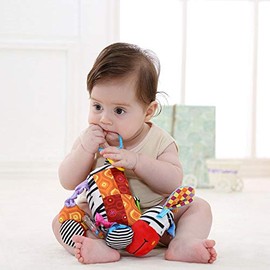 Juguete de Peluche para Niño/a o Bebé| Sonaja y Mordedera | Textura Sozzy Extra Suave Regalo para Cumpleaños, Baby Shower, Navidad | para Jugar y Dormir | Peluche Cebra