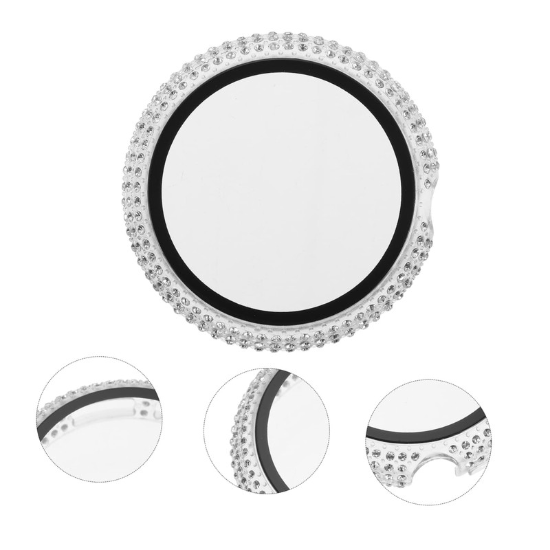 OHPHCALL Delicate Rhinestone Watch Case Compatible Pixel Watch Transparent Pc