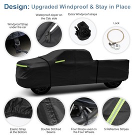 for Silverado 2500 3500 HD Truck Cover Crew Cab Short Bed 6.6ft, Outdoor Car Covers with Zipper Windproof 420D Oxford Protection for 2000-2022 Chevy Silverado 2500 3500HD (UP to 250''L)