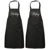 60 Second Makeover Limited Couples Hubby Wifey Black Apron Set