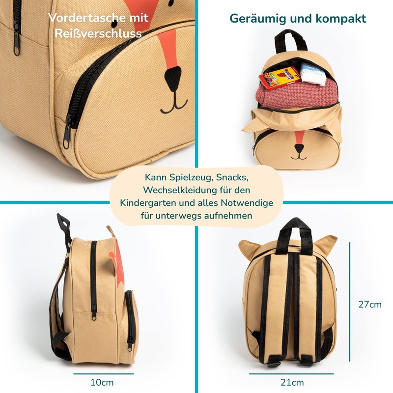ZANCLEM Unisex Children's Backpack in Animal Shape with 4 Litre
