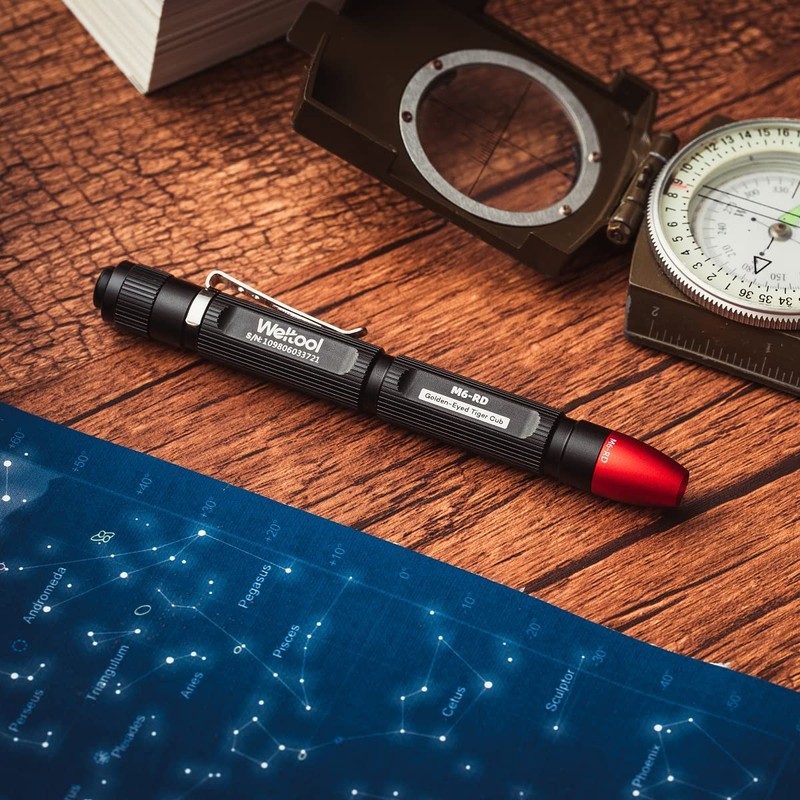 Weltool M6-RD Penlight Red Light LED Night Flashlight, Night Pilot