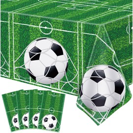 Pack of 4 Football Party Tablecloths Football Sports Theme Party Tablecloths Sports Tablecloth Football Tablecloth for Rectangle Tables Football Theme Birthday Party Supplies 51 x 86 Inches