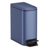 TIPGO Slim Bathroom Trash Can with Lid Soft Close, Step