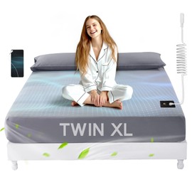 Grounding Sheets & Grounding Mat, Pure Silver Fiber Grounding Sheet with 2 Grounding Cords, Plug and Laundry Bag for Better Sleep (Twin XL - 39"x 80"x 15" Grey)