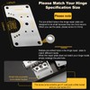 6 Pcs Cabinet Hinge Repair Replacement Kit, Stainless Steel Cabinets