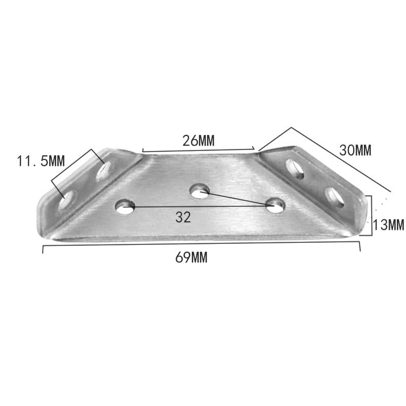 Lohill Stainless Steel Triangle Support, Set of 20 Angle Brackets,