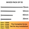 Evoges M3.5 Electrical Fixing Screws - Nickel Plated, Raised Head