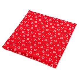 Rapeseed Cushion 19 x 19 cm Heart Red - Grain Cushion Small as Heat Cushion and Cold Cushion