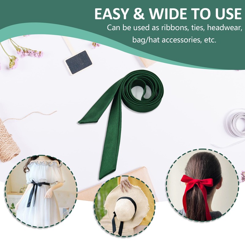 Mantieqingway Bow Tie for Women, Satin Ribbon Girls Self-tie Bowtie
