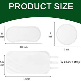 4 Piezas Paquete de Aceite de Ricino Envoltorio de Algodón Orgánico para Estómago, Cuello, Pecho, Vientre, Desintoxicación del Hígado, Compresa de Ace