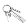 Jovivi Tooth Brush Toothpaste Keyring with Engraving Key Ring Keychain Dentist Dentist Dentist Aid Gift