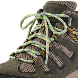 Stepace 2 Pairs (4 pieces) Round Shoelaces Circular Shoelaces Wave-shaped Round Shoelaces for Business Shoes Leather Shoes Shoelaces for Sneakers Hiking Shoes Shoelaces Length 100~180cm 15 Colors