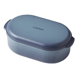 Takenaka Lunch Box, Caston Wide Lunch Box, Blue, 22.0 fl oz (650 ml)