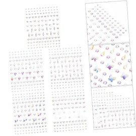 MERRYHAPY 5sheets Face Jewels Stickers Eye Eyebrow Gems for Makeup Crystal Facial Decorations for Festivals Parties Cosplay Special Occasions Eye-catching Designs