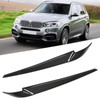 Pair Left Right Headlight Eyebrow Car Light Eyelids Carbon Fiber