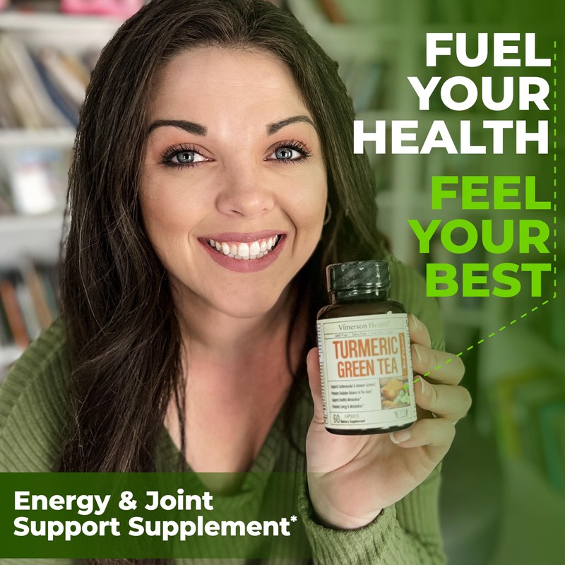 Turmeric Curcumin Supplement with Green Tea Extract (ECGC) & Vitamin