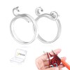 Juszok Adjustable Crochet Ring for Finger,Braided Knitting Ring with Plastic