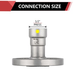 1-Pack EFIELD 1/2-Inch Carbon Steel Flange, with P x BP Connection, for Carbon Steel Pipe,(CS105)