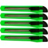 5x Bulk Small Neon Green Utility Knife Box Cutters Snap