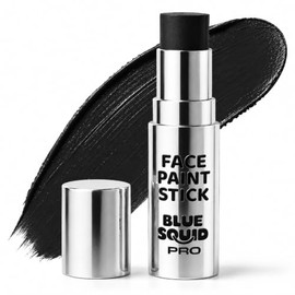 Blue Squid PRO Barra de pintura facial negra - Pintura corporal impermeable para adultos y niños, para béisbol y sóftbol, vegana, hipoalergénica, no t