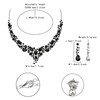 Ever Faith Wedding Bridal Crystal Teardrop Cluster Statement Necklace Dangle