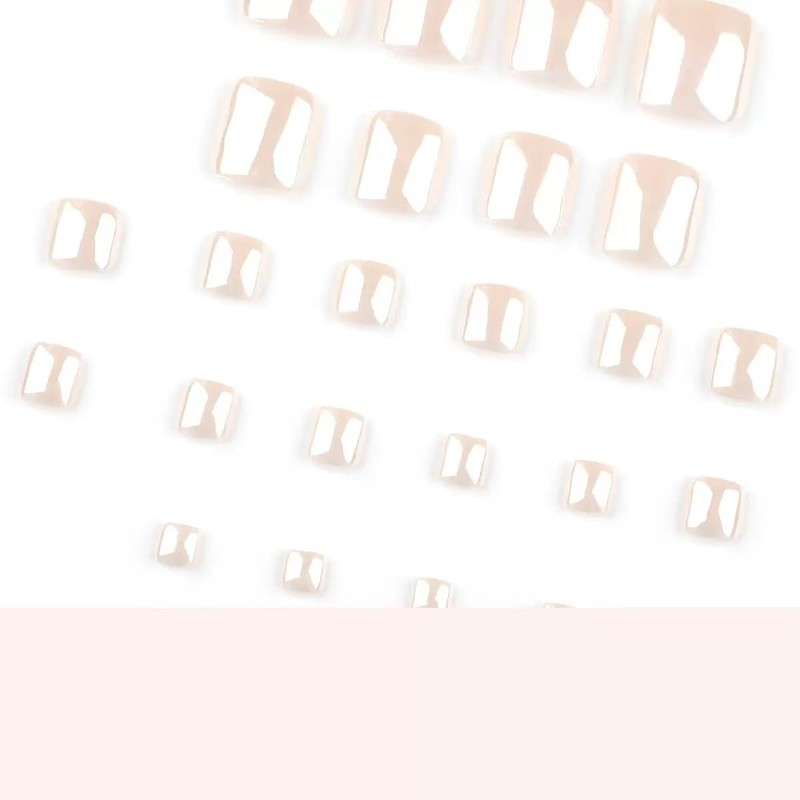 Aurora Press on Toenails Short Square Fake Toenails Solid Color