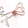 100 Pcs Binder Clips Hollow Heart Shape Strong Clamping Force