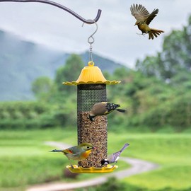 20Pack Swivel Hooks Clips 2 Styles Stainless Steel 360 Degree Rotating Wind Spinner S Hook Wind Chimes Hanging for Bird Feeders Solar Light Ornament Crystal Twisters Plants Flower Pots(Silver)