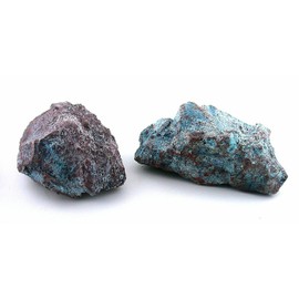 688 Gram Two Shattukite Chrysocolla Azurite Silica Cabochon Cab Gem Rough QQS1