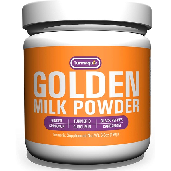 Golden Milk Powder Turmeric 6 Superfood Blend - Non GMO Vegan Keto (180 Servings, Regular)