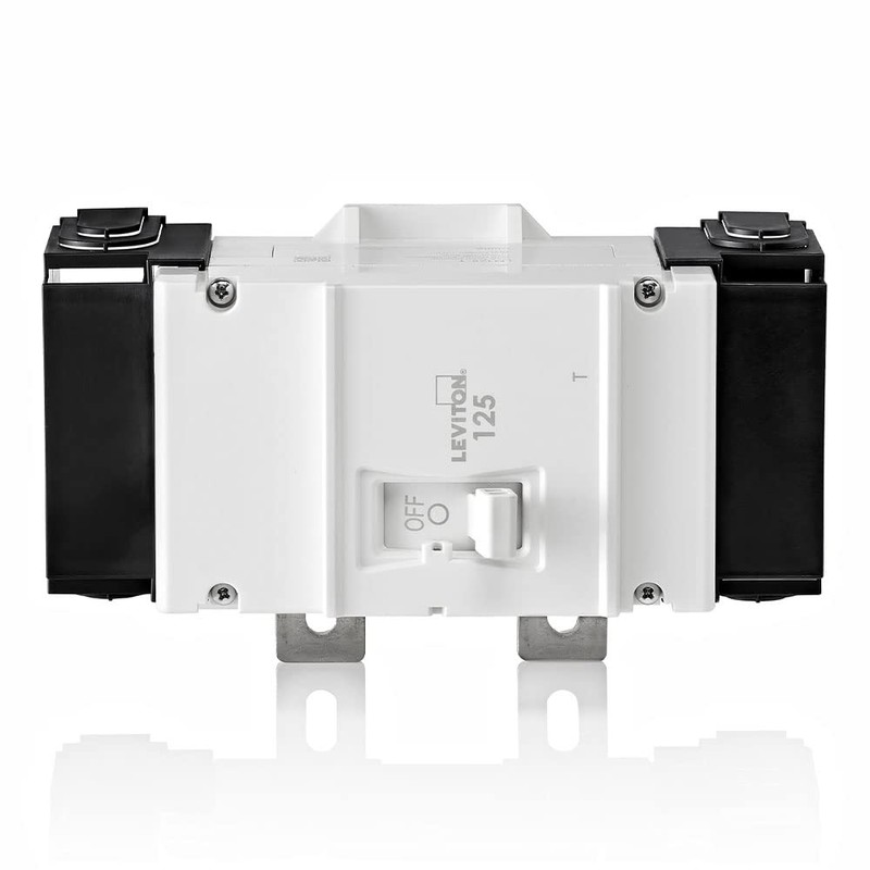 Leviton 125A 2-Pole Main Circuit Breaker, Thermal Magnetic, White, LM125-T