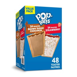 Pop-Tarts Variety Pack, Brown Sugar Cinnamon and Frosted Strawberry (48 ct.)