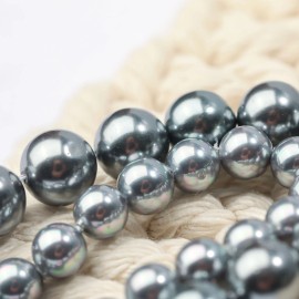 vanilla mountain Genuine Tahitian Gray Pearl Soothing Stone Gemstone Beads for Calmness - 8mm