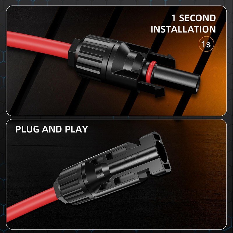 OWINUSTECH Solar Y Connector 10AWG,42CM Solar Connectors Y Solar Parallel