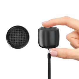 AUKSKY 2Pack Portable Mini Speaker, Bluetooth Tiny Speaker, Wireless Mini Speaker for Shower, Room, Bike, Rechargeable Battery, Built-in Microphone, Cute Mini Speaker with Strap to Carry, Black