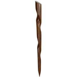 JWL (1) Rosewood Conical 6" Hair Stick Pick Pic Pin Fork - Hawaiian Style