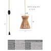 YLWYGY Hanging Lamps That Plug Into Wall Outlet Woven Rattan
