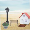 SUPVOX 1 Set Mini House Models Realistic Park Scene Decor