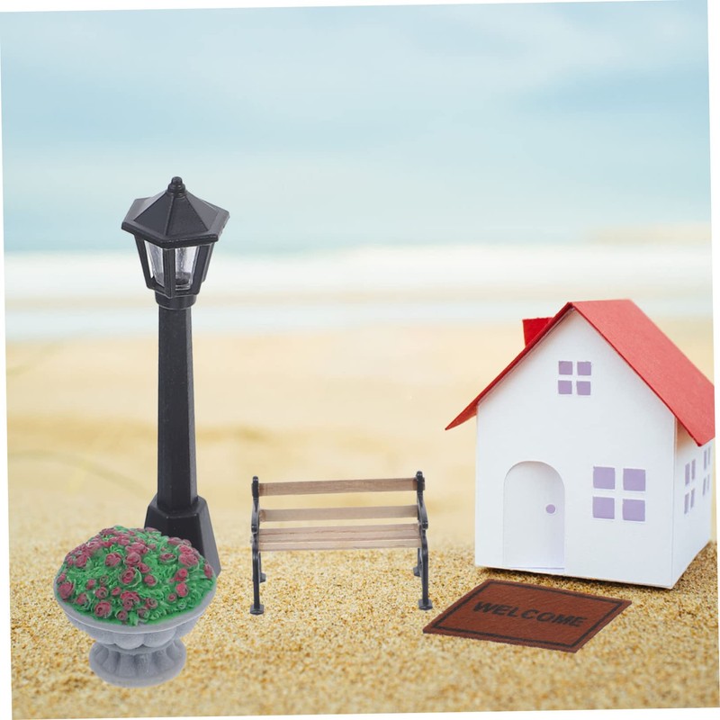 SUPVOX 1 Set Mini House Models Realistic Park Scene Decor