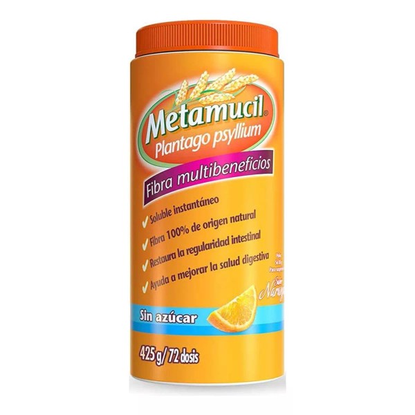 Metamucil 56.16 G Frasco Con 425 G De Polvo Sabor Naranja