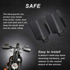 StarknightMT Motorcycle Handguards Black Coffin Cut Stainless Steel Hand Guards